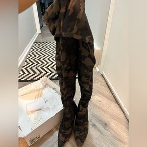 Aldo Camouflage Over the Knee Boots